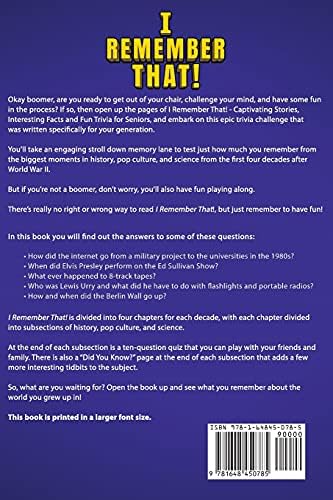 I Remember That!: Captivating Stories, Interesting Facts and Fun Trivia for Seniors by Bill O'Neill