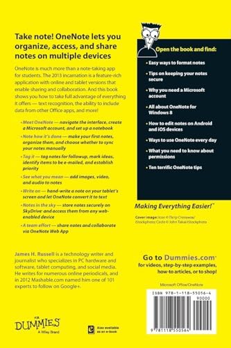 OneNote 2013 For Dummies by James H. Russell