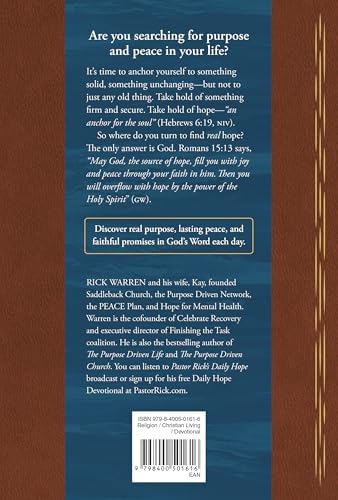 Daily Hope Devotional: 365 Days of Purpose, Peace, and Promise by Rick Warren