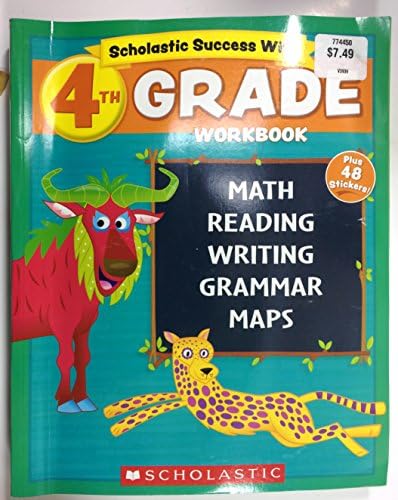 Scholastic - 4th GRADE Workbook with Motivational Stickers (Scholastic Success With) by Scholastic Inc.