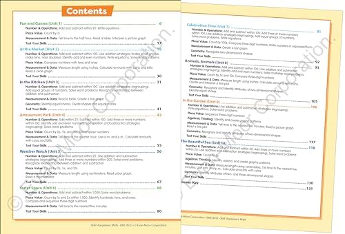 Evan-Moor Skill Sharpeners Math Workbook, Grade 2, Addition, Subtraction, Counting to 1000, Test Prep, Number Words, Geometry, Measurements, Data, Place Value, Tell Time, Metric System, Fun Activities by Evan-Moor Educational Publishers