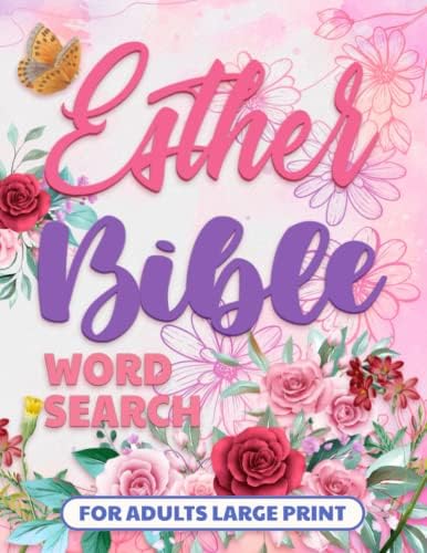 Esther Bible Word Search Books for Adults Large Print: Bible Word Find, Puzzle for Seniors with Dementia by Meditate on God's Word