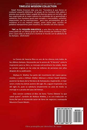 La Ciencia de Hacerse Rico (Timeless Wisdom Collection) (Spanish Edition) by Wallace D. Wattles