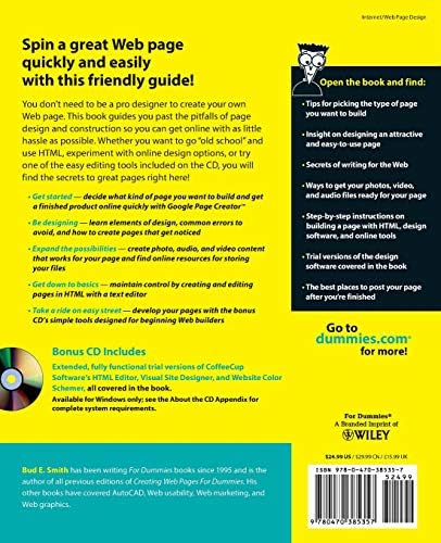 Creating Web Pages For Dummies (For Dummies Series) by Bud E. Smith