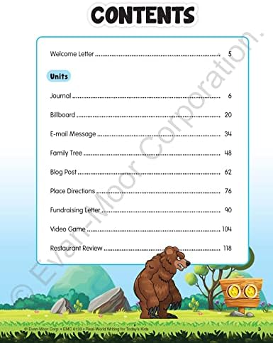 Evan-Moor Real-World Writing Activities for Today's Kids Workbook, Ages 10-11, Grades 5-6, Guided Instruction, Examples, Practice, Journal Entry, ... Letters (Real-World Writing for Today's Kids) by Evan-Moor Educational Publishers