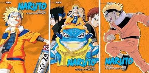 Naruto 3-in-1 Omnibus Complete Collection (24 Books) Manga Series Set, by Masashi Kishimoto (24 volumes, comprising Naruto Volumes 1-72) by Masashi Kishimoto