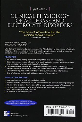 Clinical Physiology of Acid-Base and Electrolyte Disorders by Burton Rose