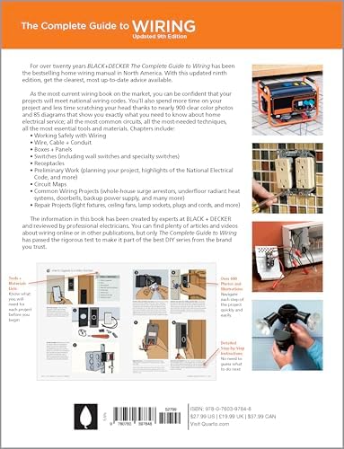 Black & Decker The Complete Guide to Wiring, Updated 9th Edition: Current with 2023-2026 Electrical Codes by Editors of Cool Springs Press