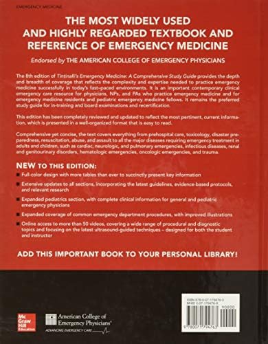 Tintinalli's Emergency Medicine: A Comprehensive Study Guide, 8th edition by Judith Tintinalli
