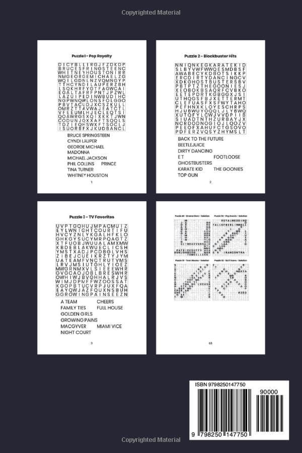80s Word Search Book – Large Print for Adults, Teens, and Seniors: 50+ Retro Word Find Puzzles Featuring 1980s Music, Movies, TV Shows, Slang, Toys, Trends, and Pop Culture Favorites by Holy Horizon Publishing