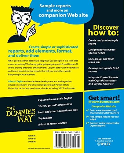 Crystal Reports 10 For Dummies by Allen G. Taylor