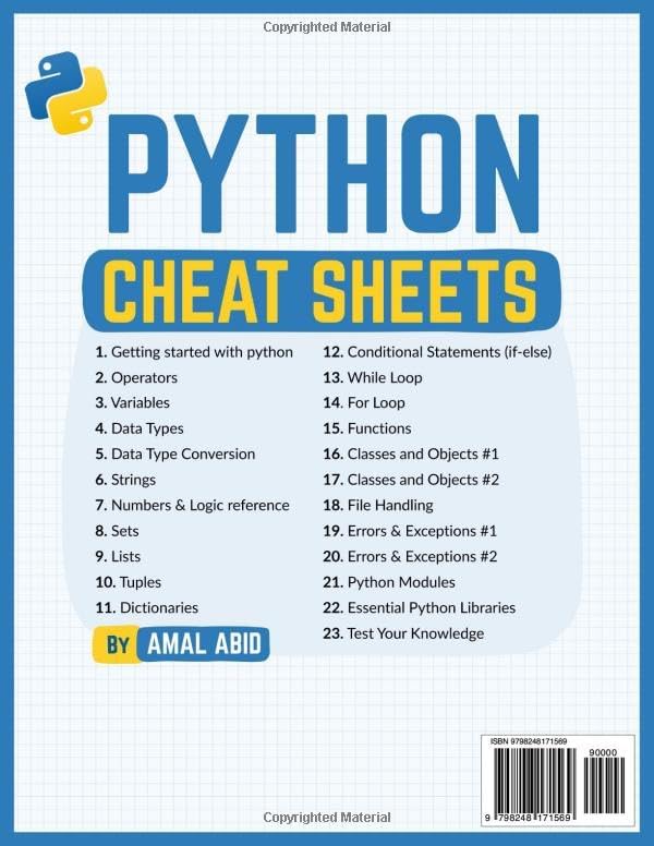 Python Cheat Sheets: A Quick Visual Guide to Learn Python Programming by Amal Abid