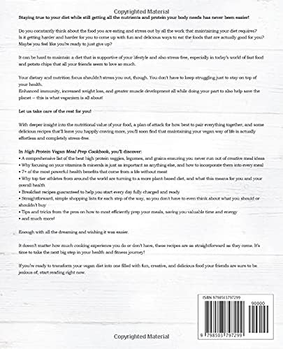High Protein Vegan Meal Prep Cookbook: Super Easy 28-day Meal Plan with Feel-Good, Plant-Based Diet Recipes & Nutrition Guide for Ultimate Fitness, ... Loss (Beginner Friendly) (Plants Power) by Benjamin Reeves