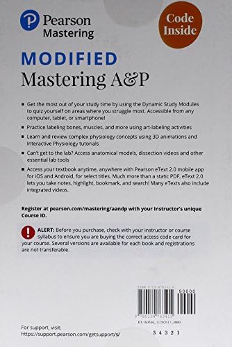 Modified Mastering A&P with Pearson eText -- Standalone Access Card -- for Human Anatomy & Physiology (11th Edition) by Elaine Marieb