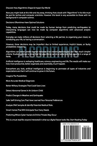 Algorithms: An Introduction to The Computer Science & Artificial Intelligence Used to Solve Human Decisions, Advance Technology, Optimize Habits, Learn Faster & Your Improve Life by Trust Genics