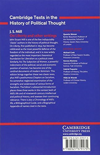 J. S. Mill: 'On Liberty' and Other Writings (Cambridge Texts in the History of Political Thought) by John Stuart Mill