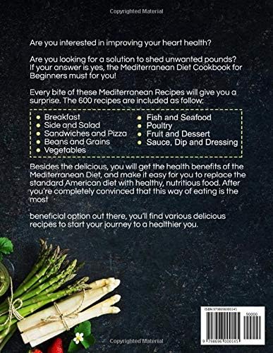 The Mediterranean Diet Cookbook for Beginners: 600 Healthy and Delicious Mediterranean Diet Recipes with 28-Day Meal Plan to Live A Healthier Life by Sarah Maurer