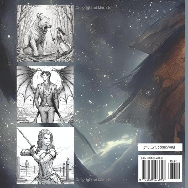 Romantasy Coloring Book: Creative Romantic Fantasy Coloring Pages Fae, Witches, Dragons, Bay Boys and More Designs for Teens, Adults Stress Relief and Fun by Lauren Marshall Roby