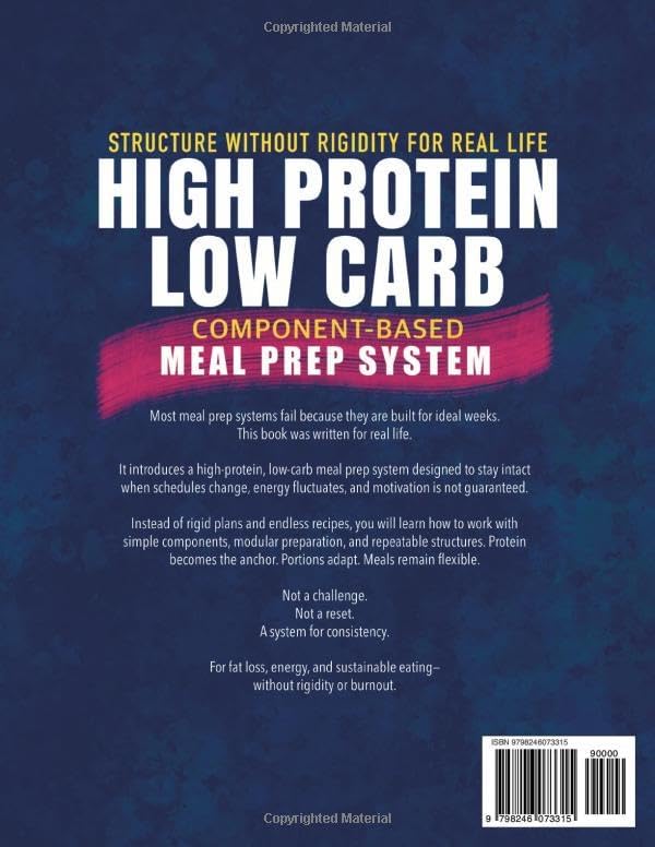 HIGH PROTEIN LOW CARB COMPONENT-BASED MEAL PREP SYSTEM: Structure Without Rigidity for Real Life - For Fat Loss, Energy, and Sustainable Eating (The ... Low-Carb Cookbook collection by Ian Carte) by Ian Carter