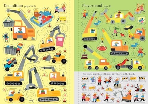 Little First Stickers Diggers and Cranes: An Entertaining Sticker Activity Book About Construction for Children (Ages 3-5) by Hannah Watson