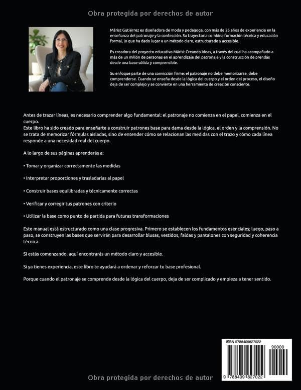 Patronaje básico para dama: Una guía práctica para construir patrones básicos para dama (Spanish Edition) by Márist Gutiérrez