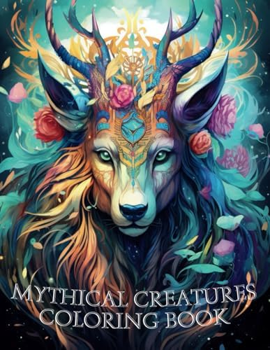 100 Mythical Creatures: Adult Coloring Book — Relaxing Book to Calm your Mind and Stress Relief — Beautiful Designs of Animals, Dragons, Unicorns, Griffins and many More by Allen Lee