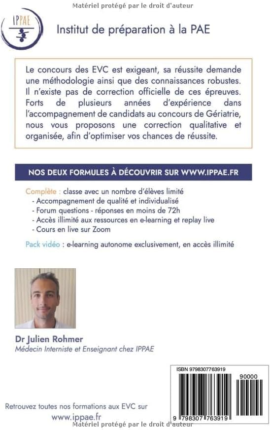 Annales Corrigées des EVC de Médecine Générale: Années 2017-2024 (Annales Corrigées des EVC / PAE par IPPAE) (French Edition) by Dr Julien Rohmer