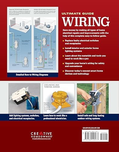 Ultimate Guide Wiring, Updated 10th Edition: Meets Current National Electrical Code Standards (Creative Homeowner) DIY Residential Electrical Installations and Repairs - Diagrams and Step-by-Step by Editors of Creative Homeowner