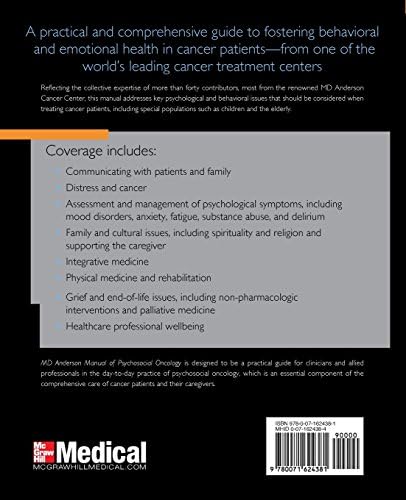 MD Anderson Manual of Psychosocial Oncology by James D. Duffy