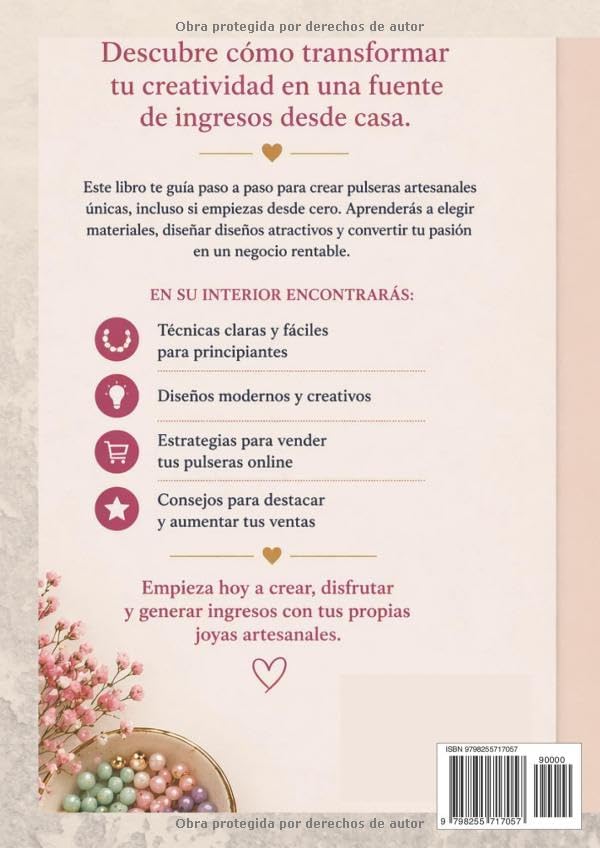 Joyas Artesanales desde Casa: Aprende a Crear Pulseras Únicas y Venderlas con Éxito: Aprende paso a paso a crear pulseras profesionales y venderlas con éxito (Spanish Edition) by Herminia Cerezo Aura Dorada Joyas