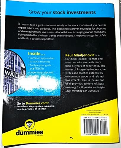 Stock Investing For Dummies, 5th Edition (For Dummies (Business & Personal Finance)) by Paul Mladjenovic
