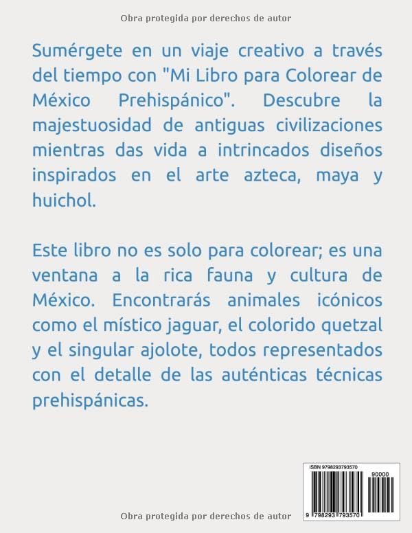Mi Libro para Colorear de México Prehispánico (Spanish Edition) by Alejandro Chavez Antuna