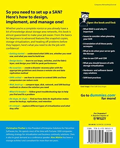 Storage Area Networks For Dummies by Christopher Poelker
