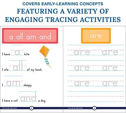 Carson Dellosa Trace With Me: Sight Words Handwriting Workbook for Kids Ages 3+, Sight Words Handwriting Practice for Preschool, Kindergarten, 1st Grade, 2nd Grade, PreK+ Phonics & Writing Practice by Thinking Kids