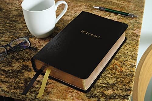 KJV, Thompson Chain-Reference Bible, Handy Size, European Bonded Leather, Black, Red Letter, Comfort Print by Zondervan