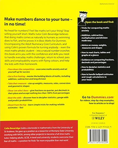 Basic Maths for Dummies: Uk Edition by Colin Beveridge