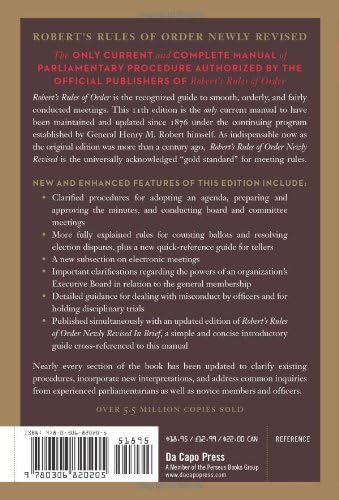 Robert's Rules of Order Newly Revised by Henry M. Robert III