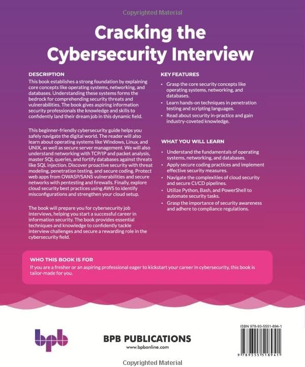 Cracking the Cybersecurity Interview: Essential strategies and learn concepts (English Edition) by Karl Gilbert