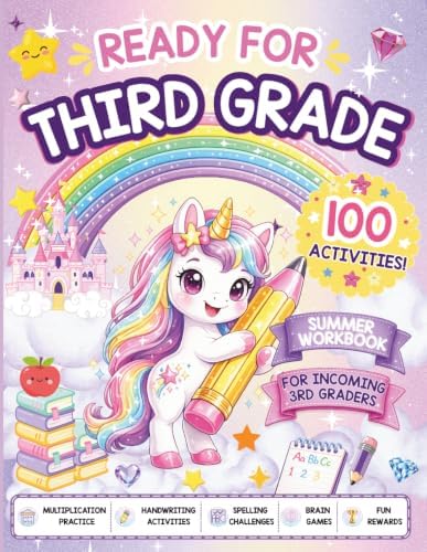 Ready for Third Grade!: A Summer Workbook for Girls Moving from Second to Third Grade with Math, Multiplication, Spelling, and Handwriting Practice by Lisa Van Gemert