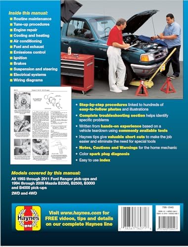 Ford Ranger (93-11) & Mazda B2300/B2500/B3000/B4000 (94-09) Haynes Repair Manual by Editors of Haynes Manuals