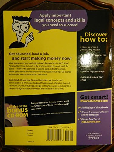 Paralegal Career For Dummies (For Dummies Series) by Scott Hatch