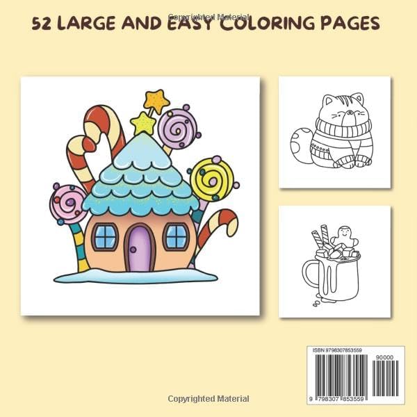 Stress-Free Coloring Book for All Ages, Adults and Kids.: Bold and Simple Designs Featuring Animals, Nature, Flowers, Patterns, and Whimsical Scenes ... Cute Illustrations (Easy & Fun Coloring) by Hue Harmony Books