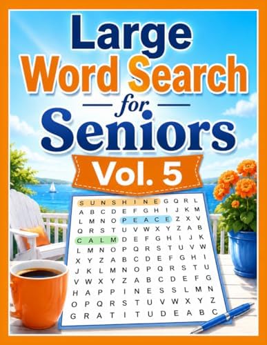 Large Print Word Search for Seniors Vol. 5: 100 Big-Print Puzzles on Gardens, Seasons, Food and Cosy Comforts | Relaxing Word Games for Adults and Seniors by Eleanor M. Whitfield