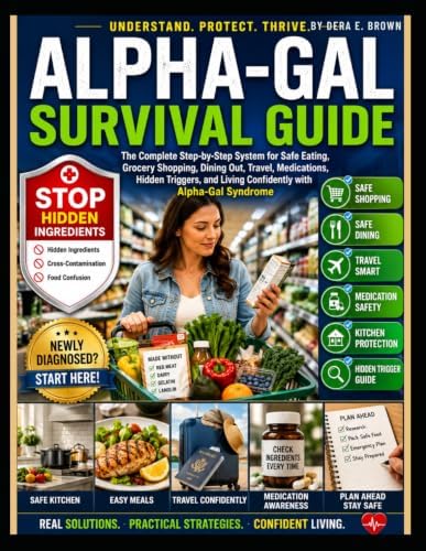 ALPHA-GAL SURVIVAL GUIDE: A Practical, Step-By-Step Guide To Safe Eating, Avoiding Hidden Mammalian Ingredients, And Living With Confidence After An Alpha-Gal Diagnosis by DERA E. BROWN