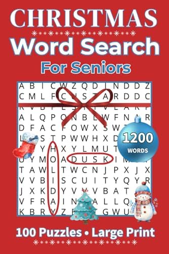 Christmas Word Search for Seniors: Large Print Holiday Puzzles for Relaxation and Memory Boost · 100 Festive Word Searches with Solutions · Perfect Christmas Gift for Seniors by Zenia Day