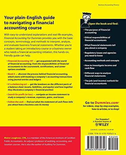 Financial Accounting For Dummies by Maire Loughran