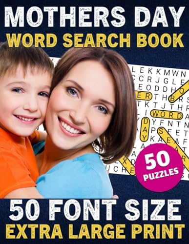 50-Point Font Size Extra Large Print Mother's Day Word Search Book: 50 XXL Font Size Word Search Puzzles for Adults and Seniors by Firefly Press