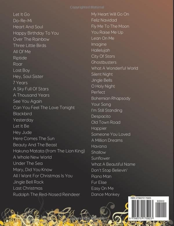 61 Hit Songs For Super Easy Piano: Selection of Favorite Songs For Beginners by Scott A Froncillo