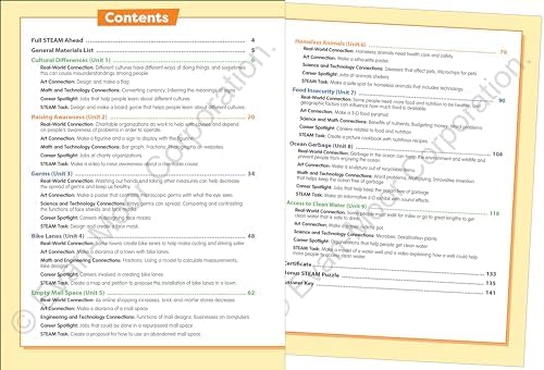 Evan-Moor Skill Sharpeners STEAM Workbook, Grade 4, Science, Technology, Engineering, Art, Math, Hands On Activities, Helping Others, Collaboration, Solve Real World Problems, Puzzles, Homeschool by Evan-Moor Educational Publishers