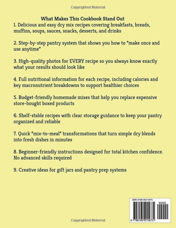 Dry Mix Pantry Cookbook for Beginners: Easy, Budget-Friendly DIY Homemade Recipes to Stock Your Pantry and Shop Only Once a Month. Includes a 30-Day Meal Plan by Olivia A. Young